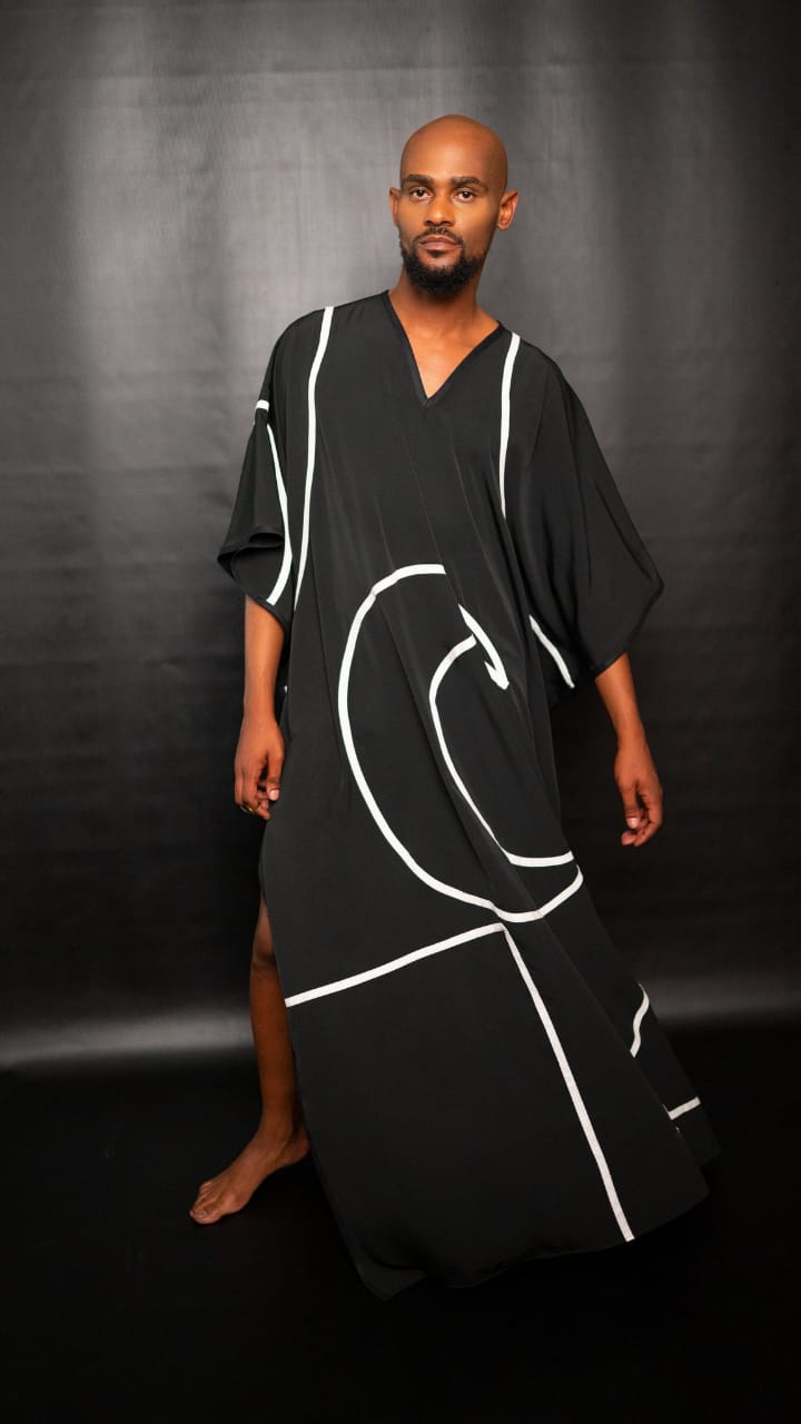 JP Abstract Embroidery Kaftan